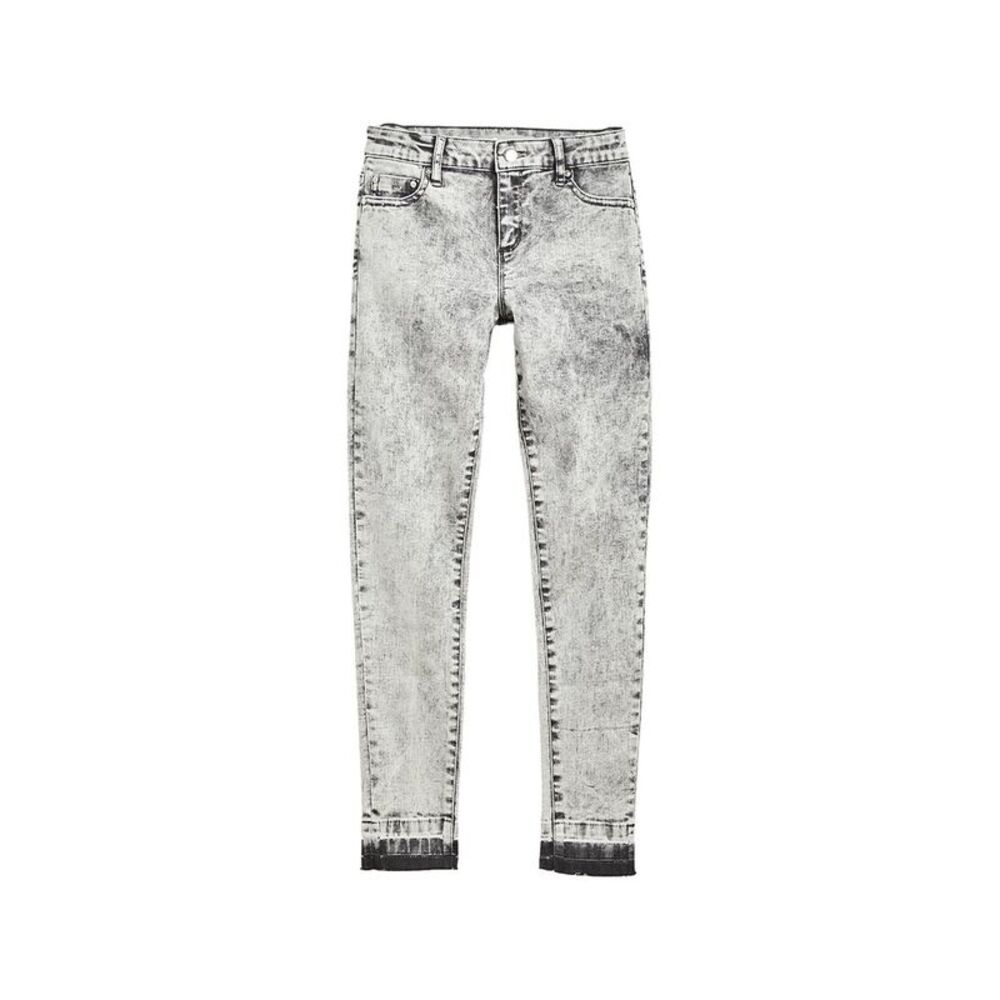 Tractr Girls Jeans Diane Mid Rise Skinny Pant With Released Hem, Grey